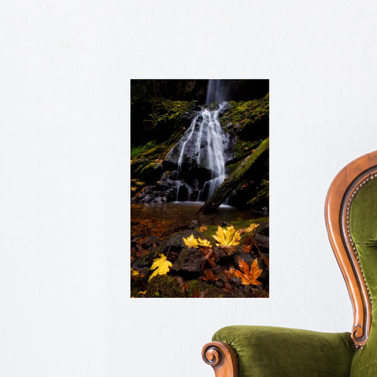 Waterfall Maple Leaves Wall Decal