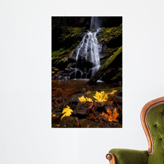 Waterfall Maple Leaves Wall Decal
