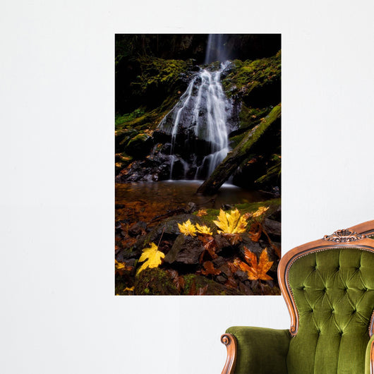 Waterfall Maple Leaves Wall Decal