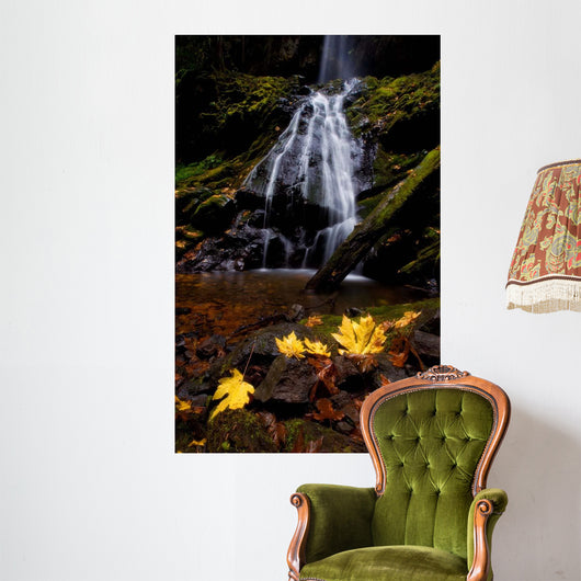Waterfall Maple Leaves Wall Decal