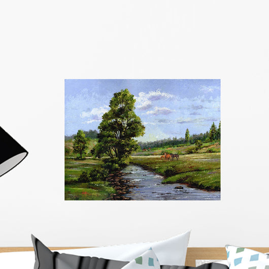 Meadow Horses Wall Decal