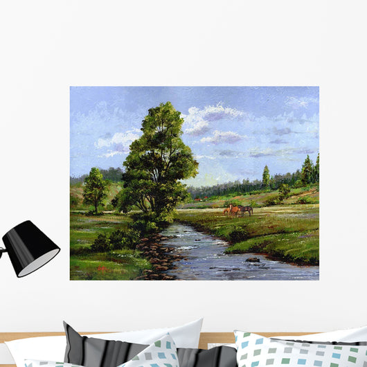 Meadow Horses Wall Decal