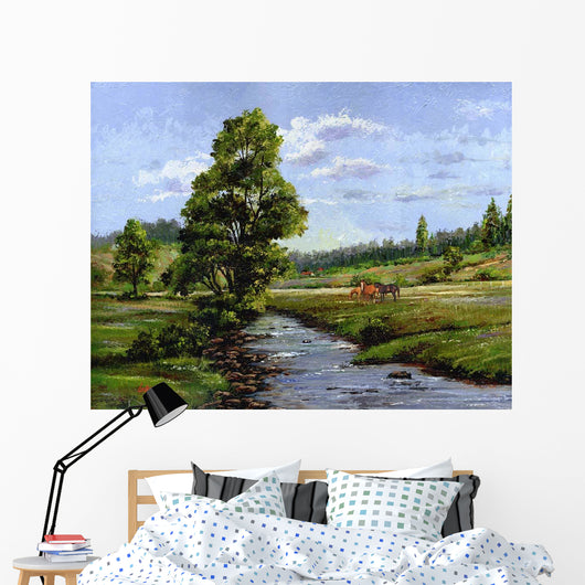 Meadow Horses Wall Decal