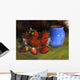 Strawberry Blue Vase Wall Decal