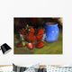 Strawberry Blue Vase Wall Decal