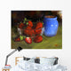Strawberry Blue Vase Wall Decal