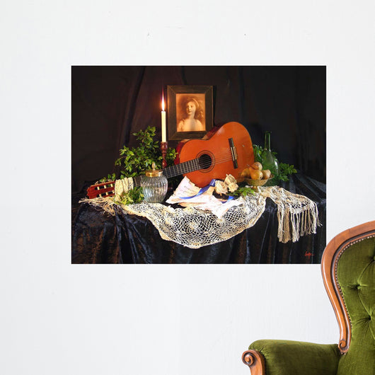 Guitar Still Photo Wall Decal