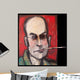 Hunter S Thompson With Cig Black Wall Mural