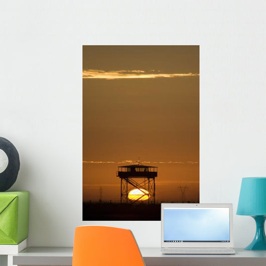 Guard Tower Sunset Wall Decal