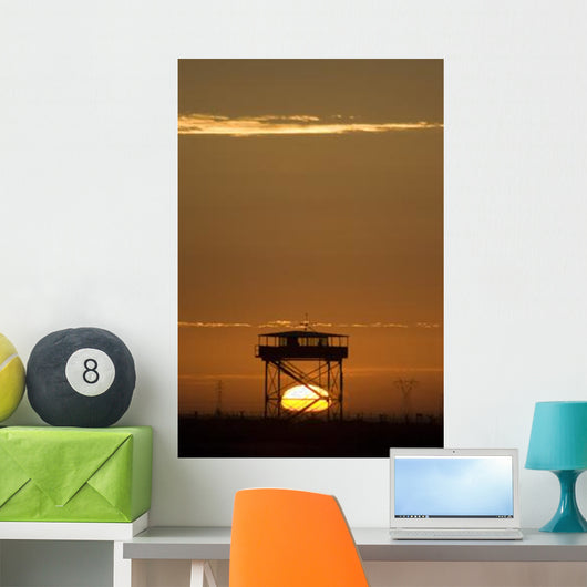 Guard Tower Sunset Wall Decal