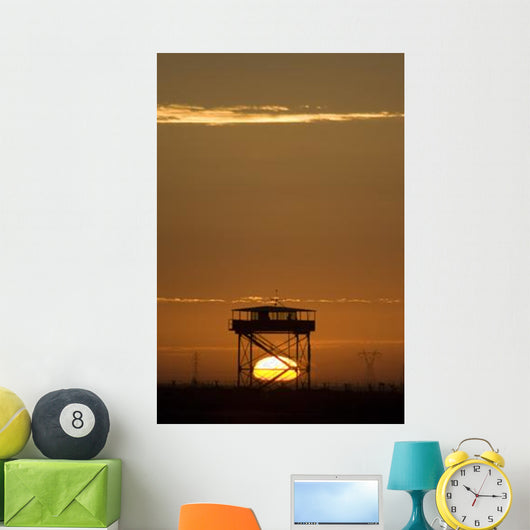 Guard Tower Sunset Wall Decal