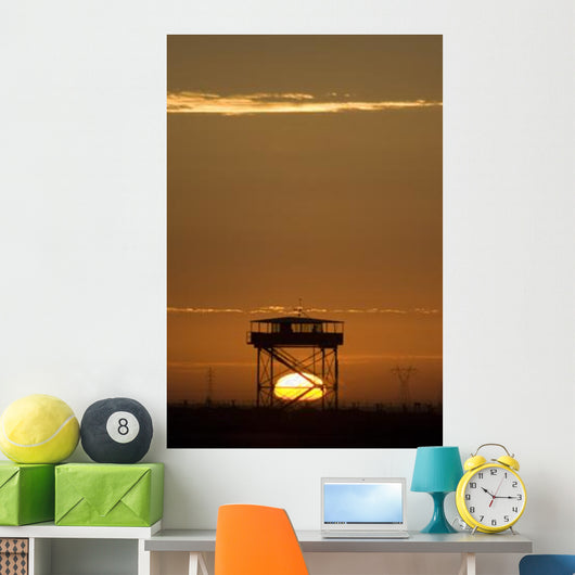 Guard Tower Sunset Wall Decal