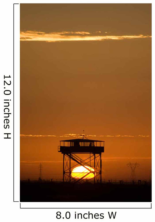 Guard Tower Sunset Wall Decal