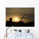 Us Soldier Mans His Wall Decal