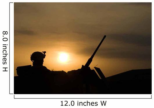 Us Soldier Mans His Wall Decal