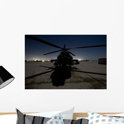 Ah-64d Apache Longbow Block Wall Decal Design 14 shown on a wall