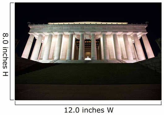 Lincoln Memorial Lit up Wall Decal