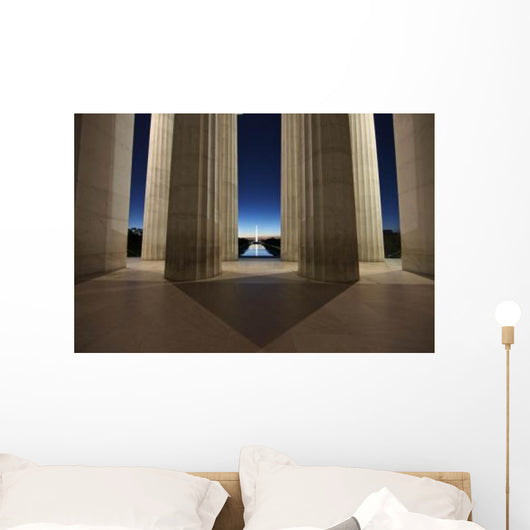 Washington Monument Sunset Viewed Wall Decal