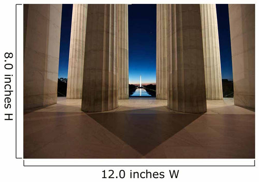 Washington Monument Sunset Viewed Wall Decal