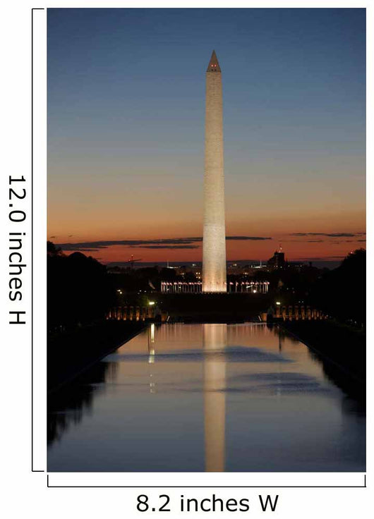 Washington Monument Sunset Washington Wall Decal Design 2