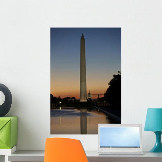 Washington Monument Sunset Washington Wall Decal Design 1