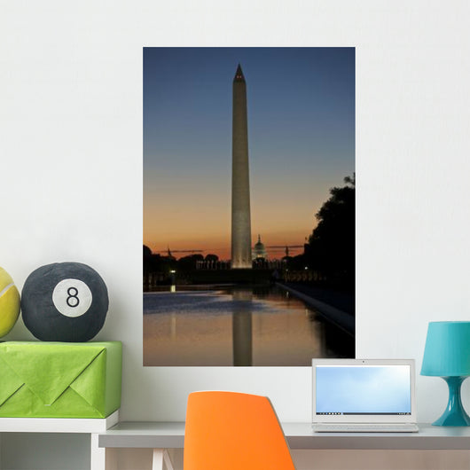 Washington Monument Sunset Washington Wall Decal Design 1