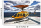 Bell 407 Utility Helicopter Wall Decal Design 1