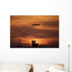 Mq-1 Predator over Cob Wall Decal