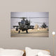 Two Ah-64 Apache Helicopters Wall Decal Design 2