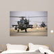 Two Ah-64 Apache Helicopters Wall Decal Design 2