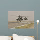 Two Ah-64 Apache Helicopters Wall Decal Design 1