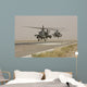 Two Ah-64 Apache Helicopters Wall Decal Design 1