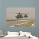 Two Ah-64 Apache Helicopters Wall Decal Design 1