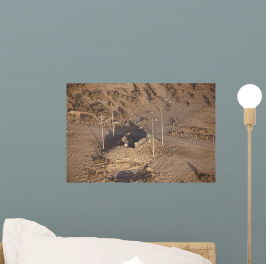 Aerial Destroyed Iraqi Ammunition Wall Decal Design 1