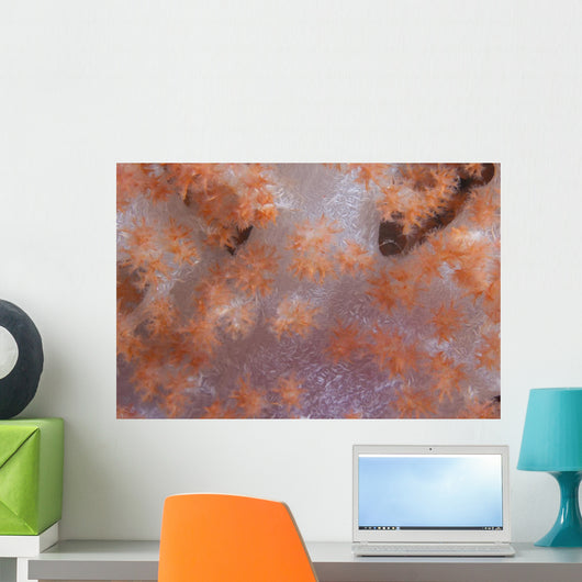 Orange Tree Coral Fijian Wall Decal