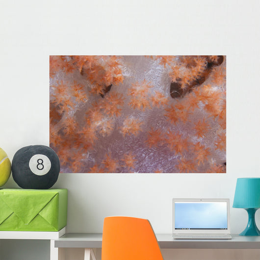 Orange Tree Coral Fijian Wall Decal