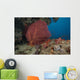 Large Red Gorgonian Sea Large Wall Decal