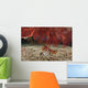 Large Red Gorgonian Sea Growing Down Wall Decal