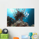 Large Common Lionfish Swimming Light Wall Decal