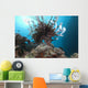 Large Common Lionfish Swimming Light Wall Decal