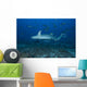 Large Tawny Nurse Shark with School of Fish Wall Decal