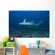 Large Tawny Nurse Shark with School of Fish Wall Decal