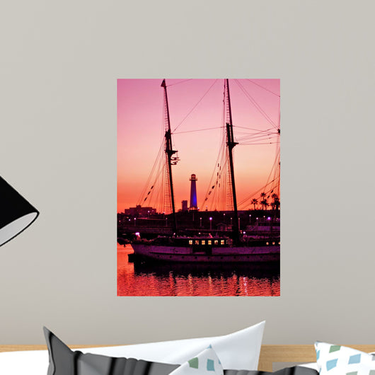 Long Beach Harbor Night Wall Decal