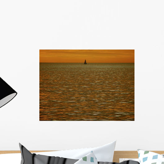 Orange Winter Sunset Wall Decal