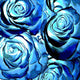 Blue Roses Square Wall Decal