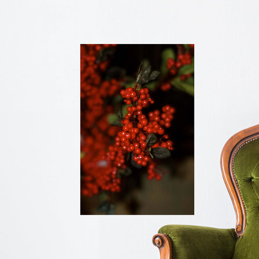 Festive Red Berries Wall Decal