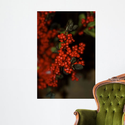 Festive Red Berries Wall Decal