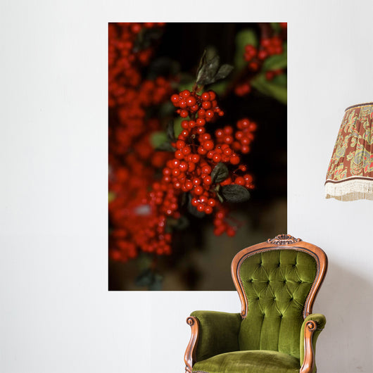 Festive Red Berries Wall Decal