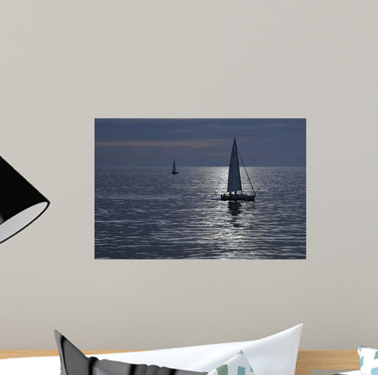 Sailboats Blue Wall Decal
