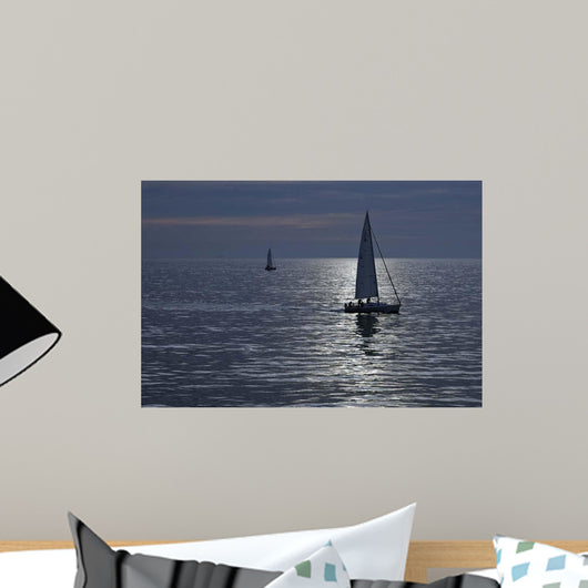 Sailboats Blue Wall Decal